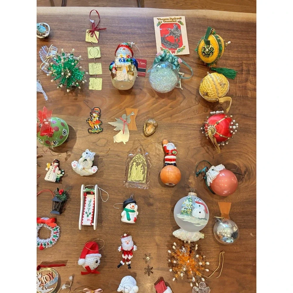 Huge Lot Of Vintage Christmas Ornaments & Figurines 50s 60s 70s 80s
